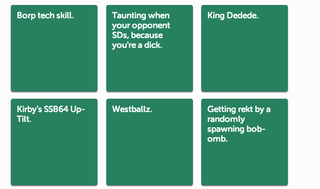 Illustration for article titled Smash Bros. Fans Have Some Great Ideas For Cards Against Humanity